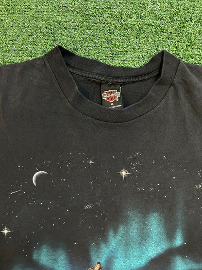 Vintage 1990s spirit of Harley Davidson wolves Seattle tee