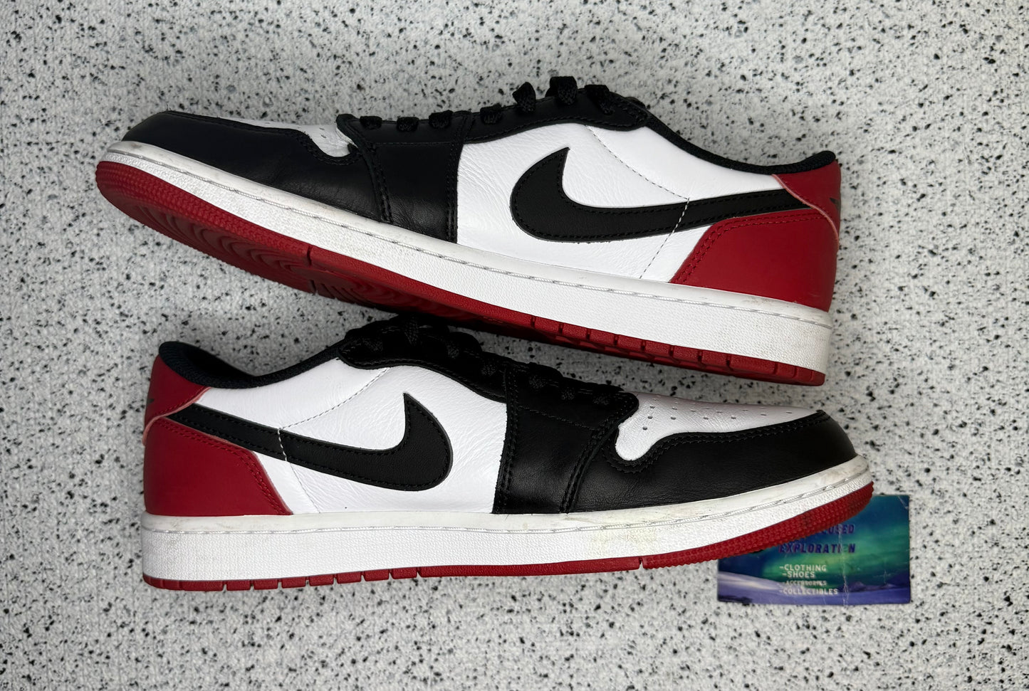 Jordan 1 Low Black Toe 10 Men/11.5 Women “Preowned”
