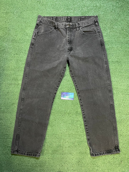 Black rustler black denim jeans