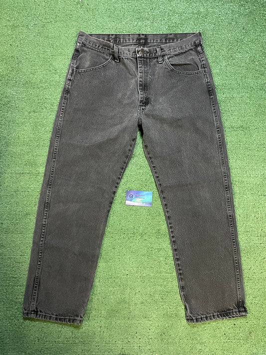 Black rustler black denim jeans