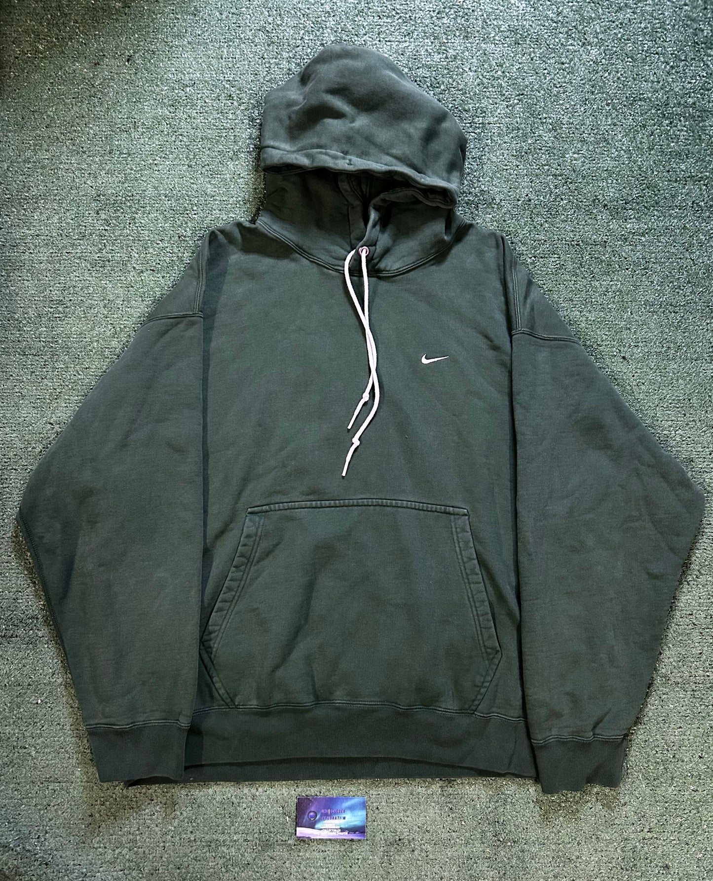 Nike forest green solo swoosh hoodie