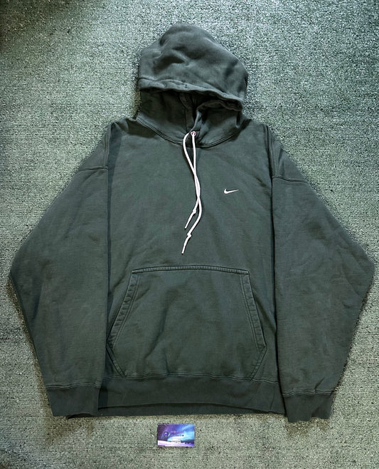 Nike forest green solo swoosh hoodie