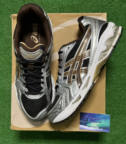 ASICS Gel Kayano 14 Black Coffee Silver 12 Men/13.5 Women “Preowned”