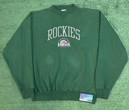 Vintage 1990s Colorado Rockies embroidered crewneck