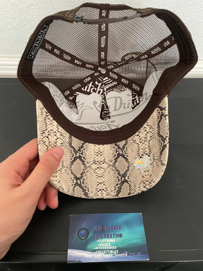 Von Dutch brown snakeskin hat