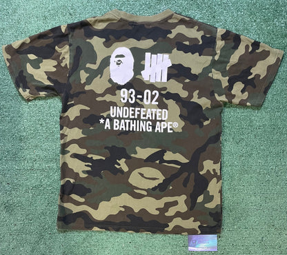 Bape X Undefeated Camo patch tee
