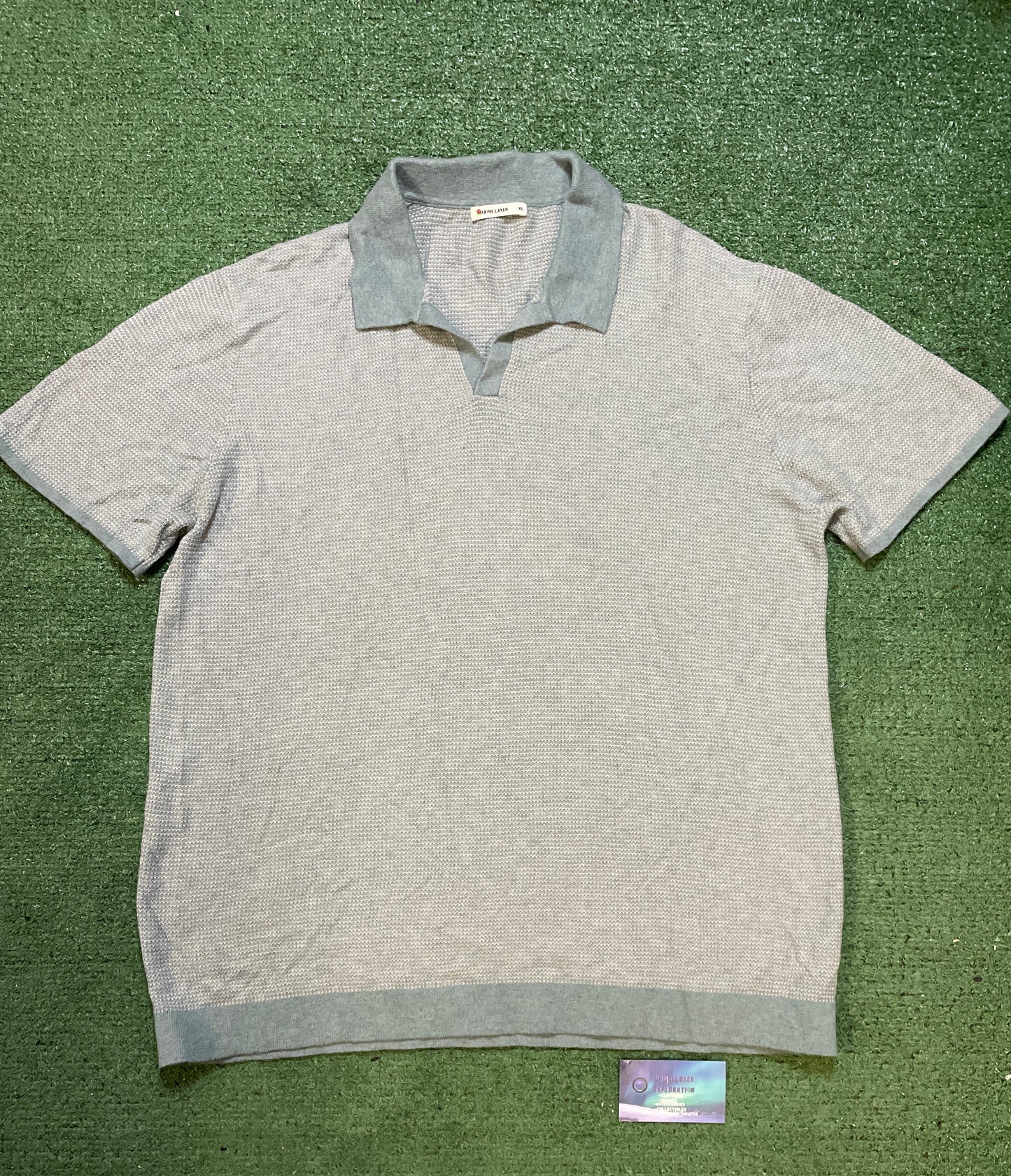 Marine layer  light green polo