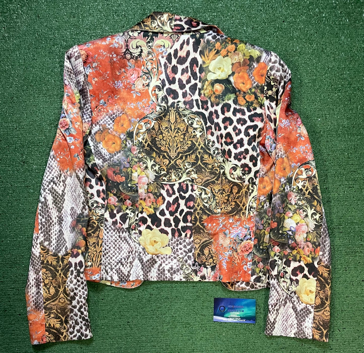 Alberto Makali mixed animal print and floral blazer