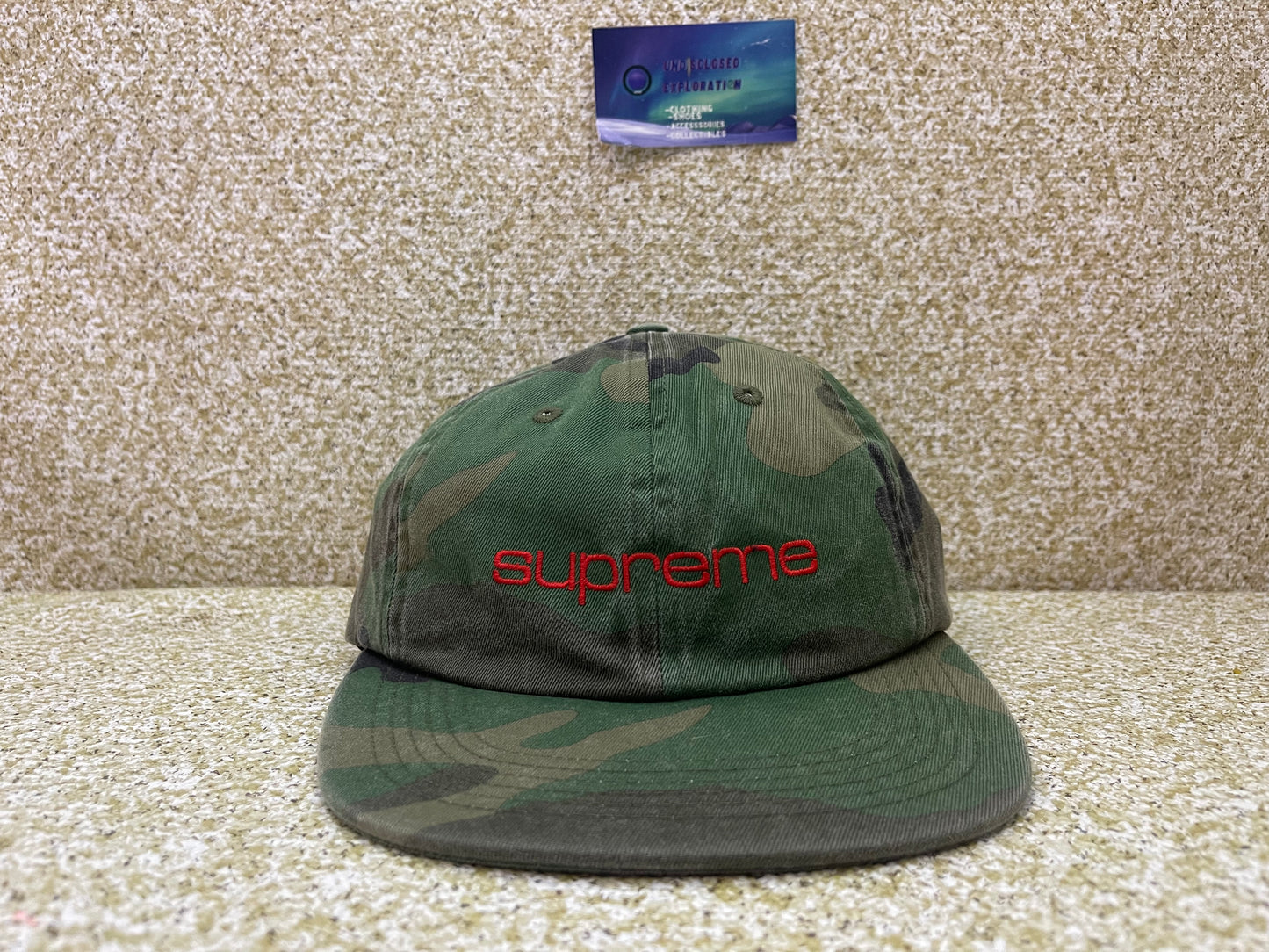 Supreme 6 Panel Woodland Camo Hat FW17