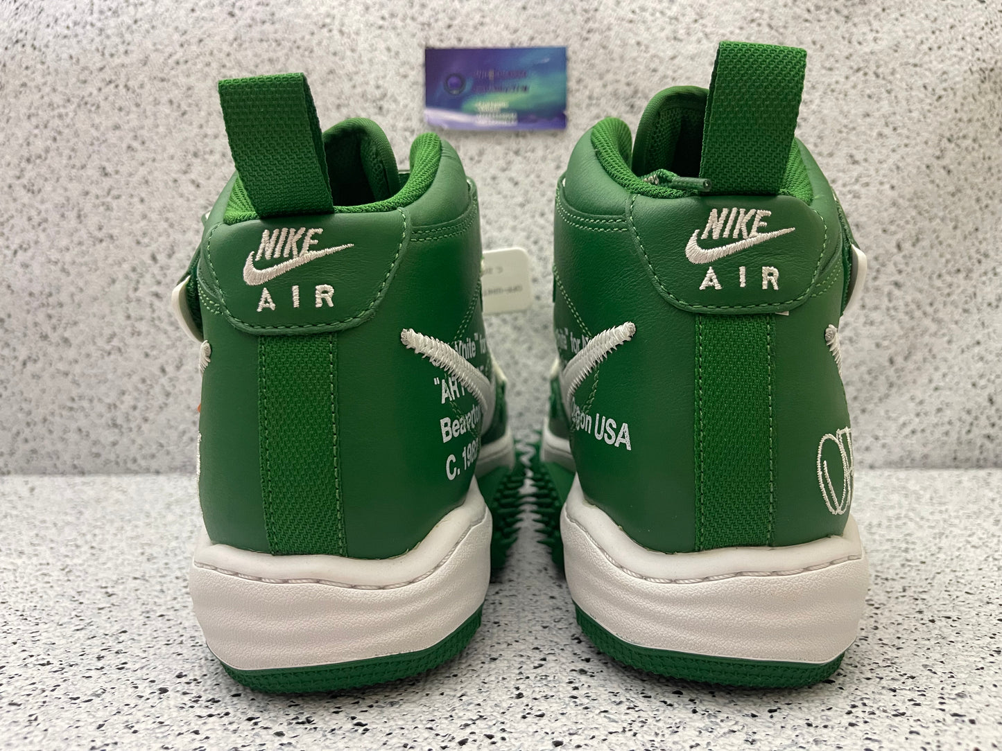 Nike Off White Air Force 1 Mid Pine Green
