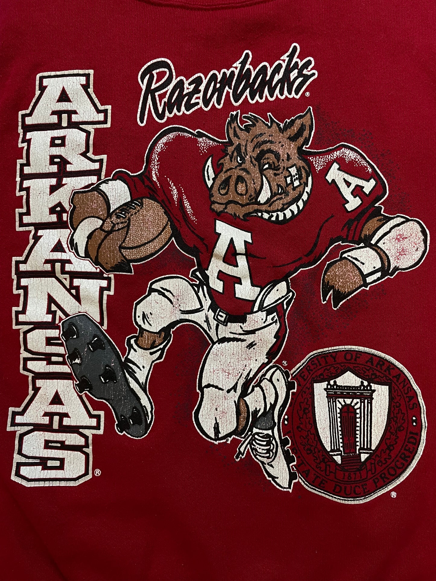 Vintage 1990s university of Arkansas Arkansas Razorbacks crewneck