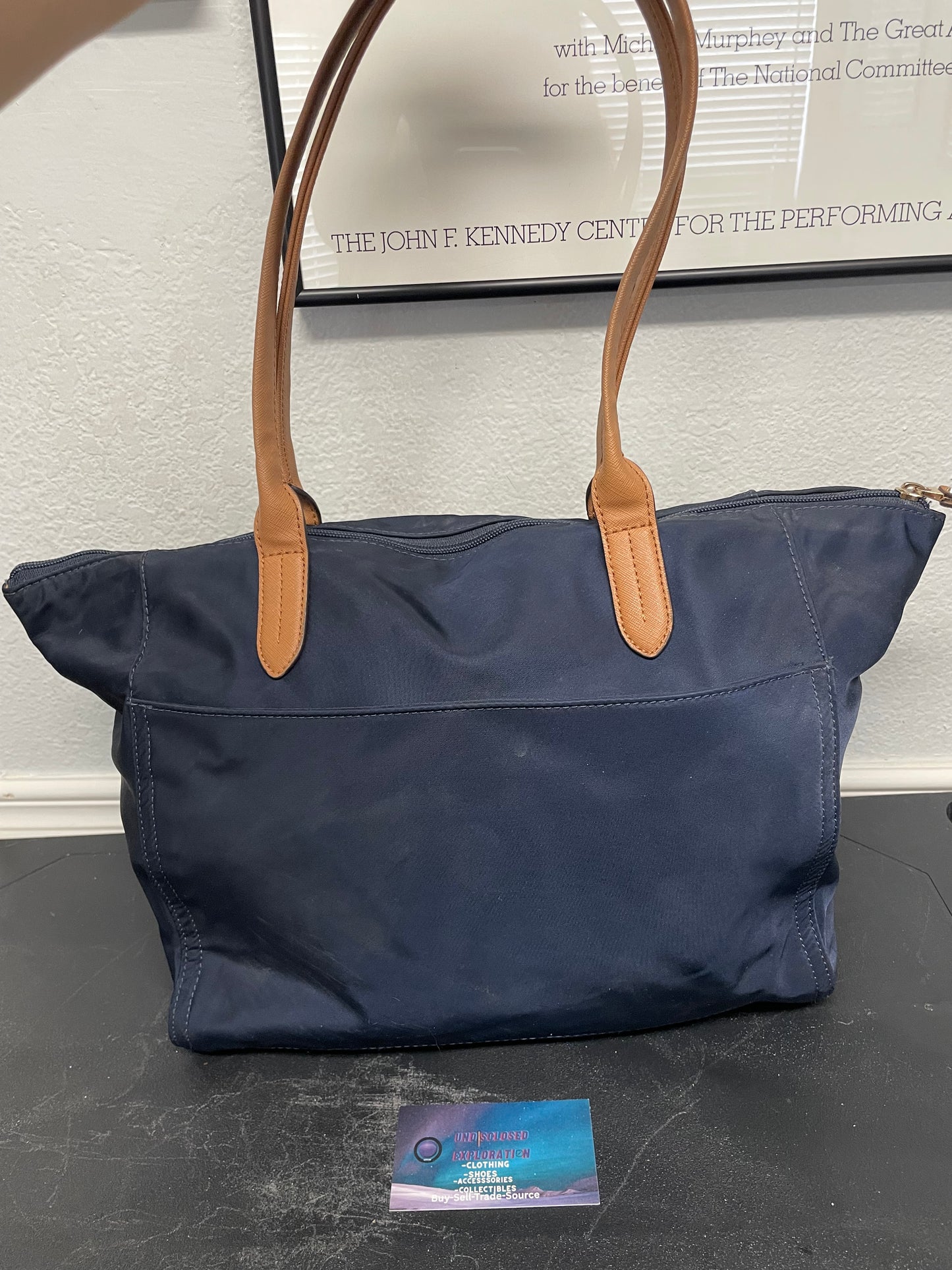 Micheal Kors kelsey Navy tote bag