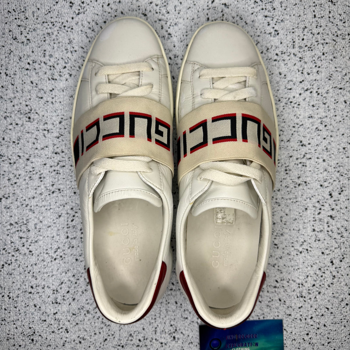 Gucci Ace Stripe Ivory 7.5 Uk/8 US Men “Preowned”