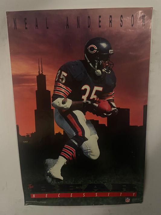 Vintage 1990s Neal Anderson Chicago cubs the bear Necessity