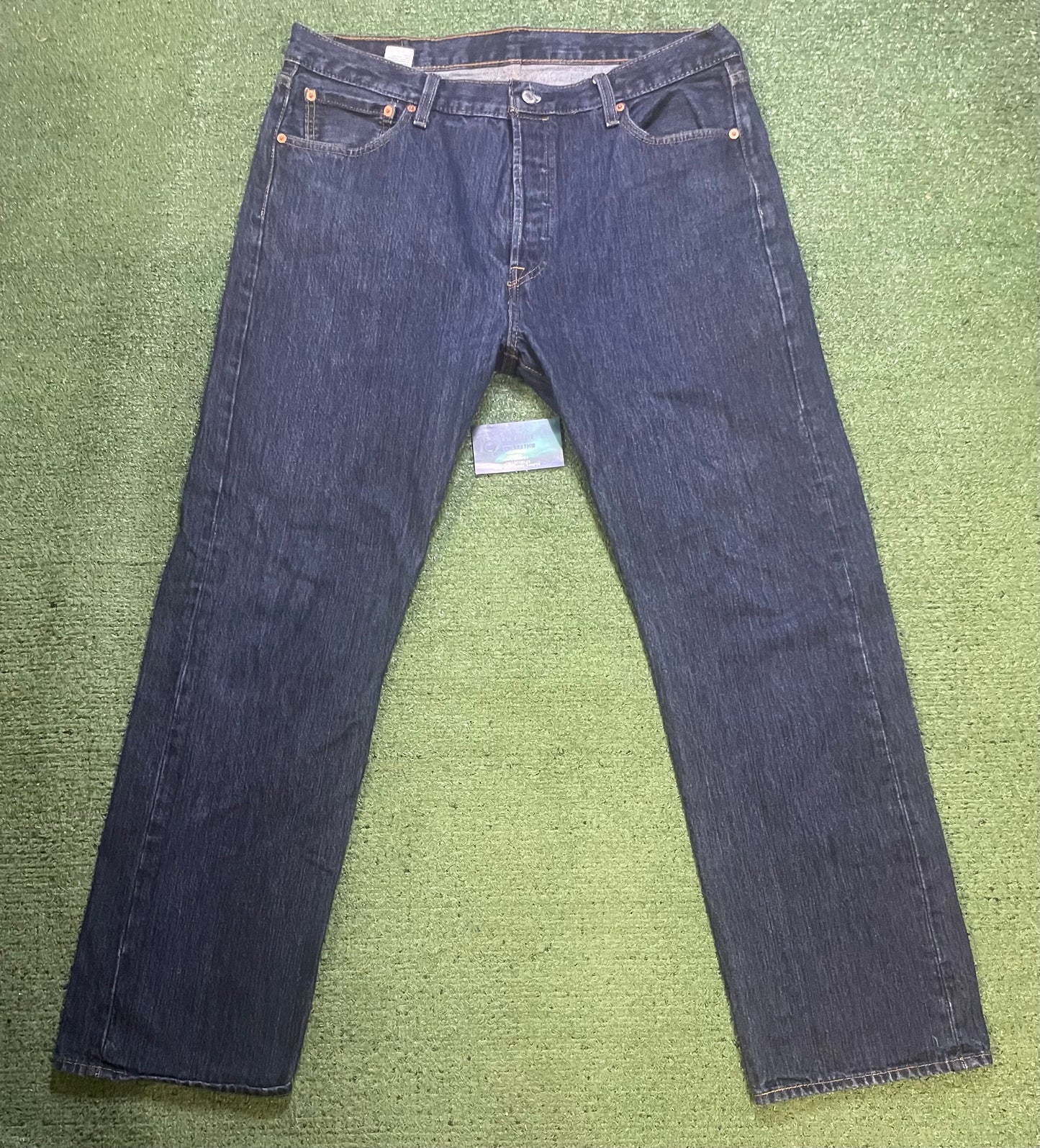 Levi’s 501 dark wash blue jeans
