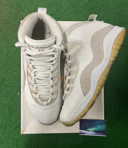 Jordan 10 ovo white size 11men/12.5women