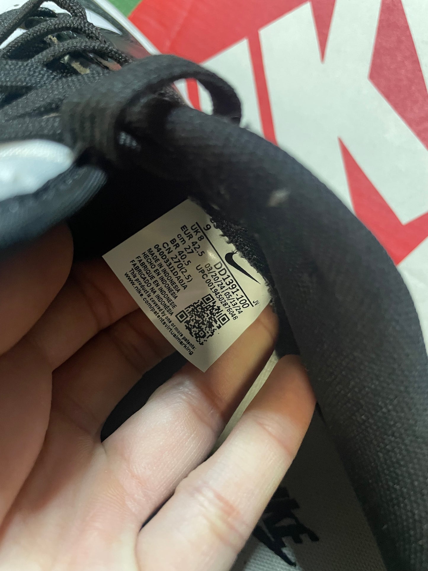 Nike Dunk Low black and white panda size 9men/10.5women