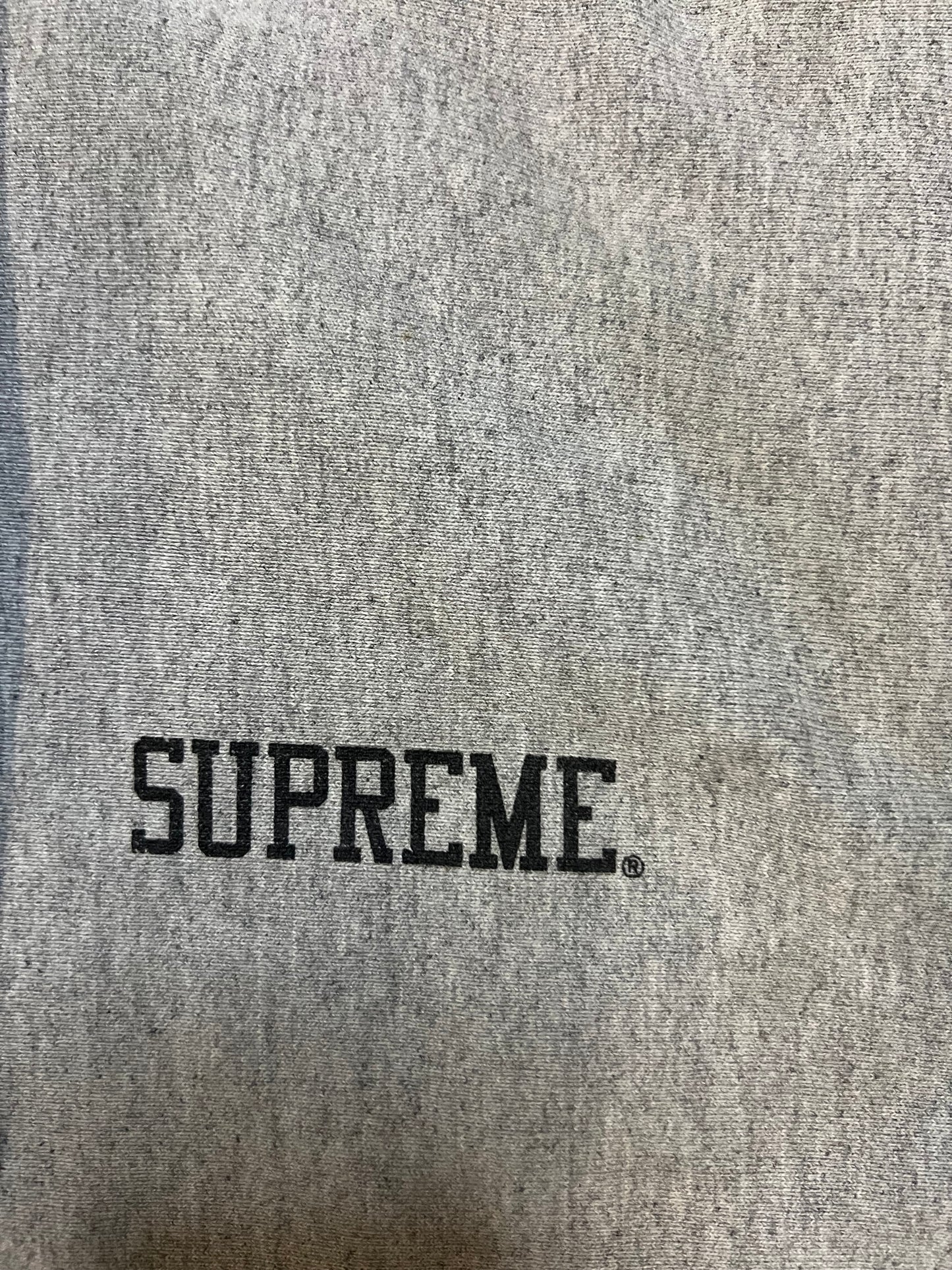 Supreme ruff Ryders grey embroidered hoodie
