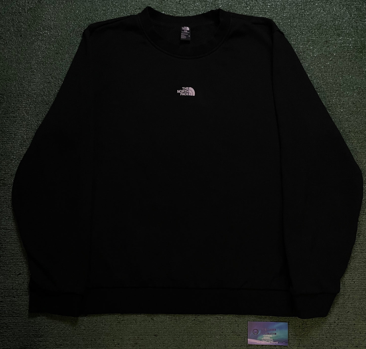 The North Face center logo embroidered crewneck