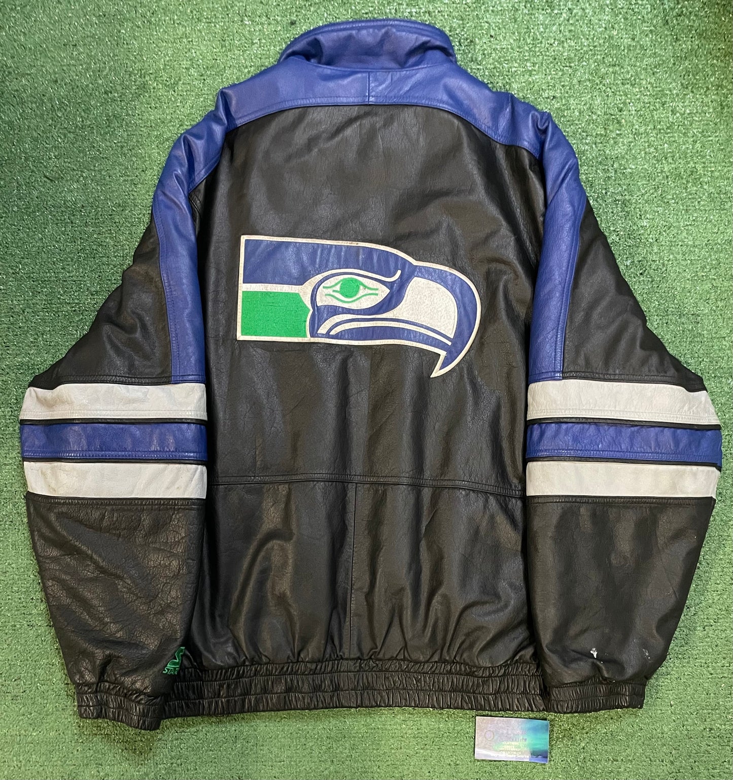 Vintage 1990s Seattle Seahawks starter leather jacket