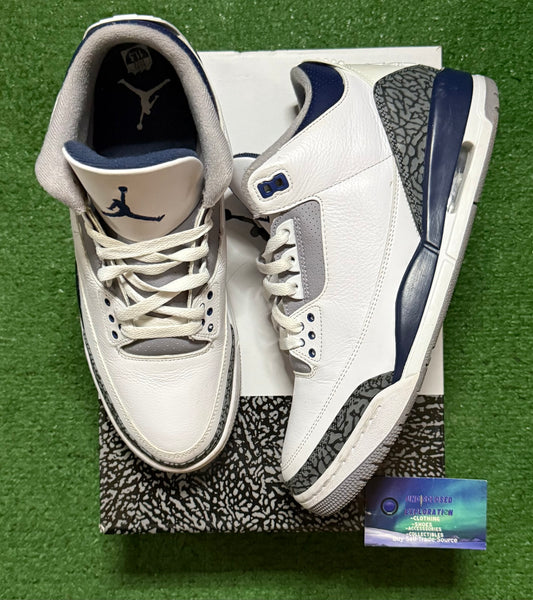 Jordan 3 Midnight Navy 11.5 Men/13 Women “Preowned”