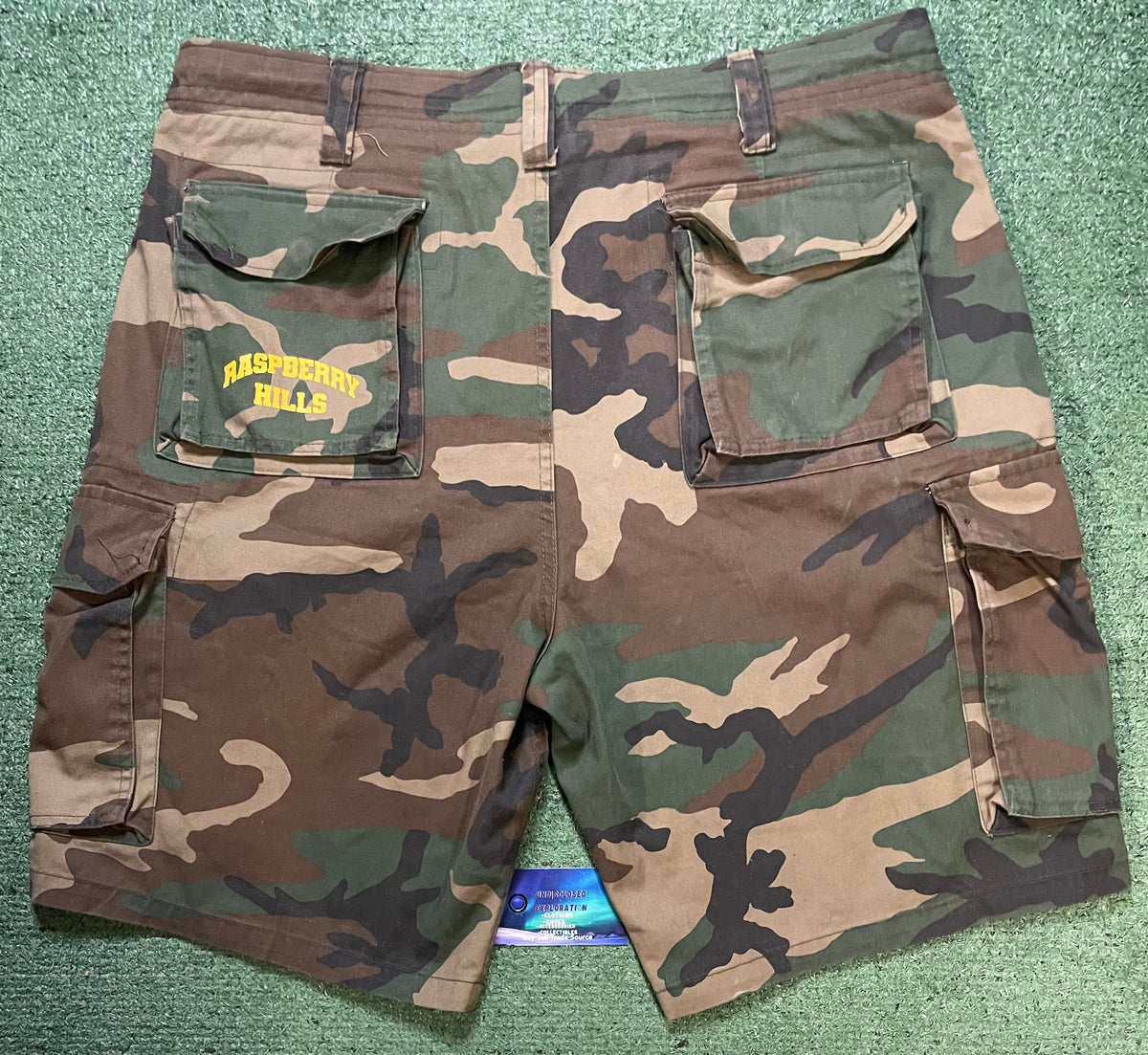 GV Gallery Raspberry Hills camo cargo shorts