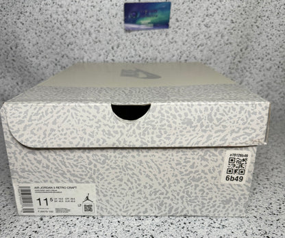 Jordan 3 Craft Ivory 11.5 Men/13 Women “Preowned”