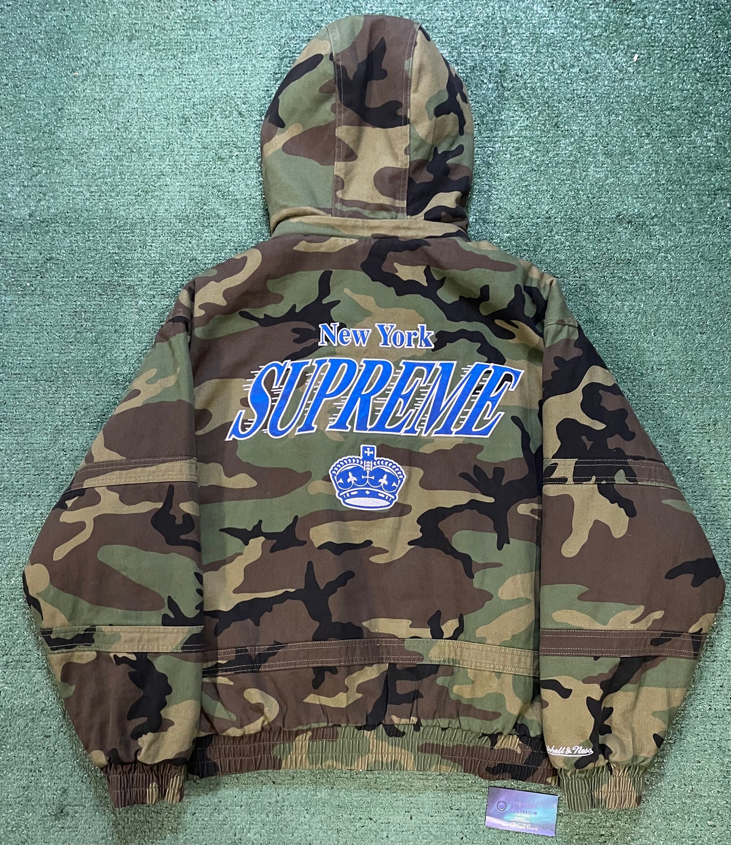 Supreme X Mitchell & ness twill stadium camo jacket