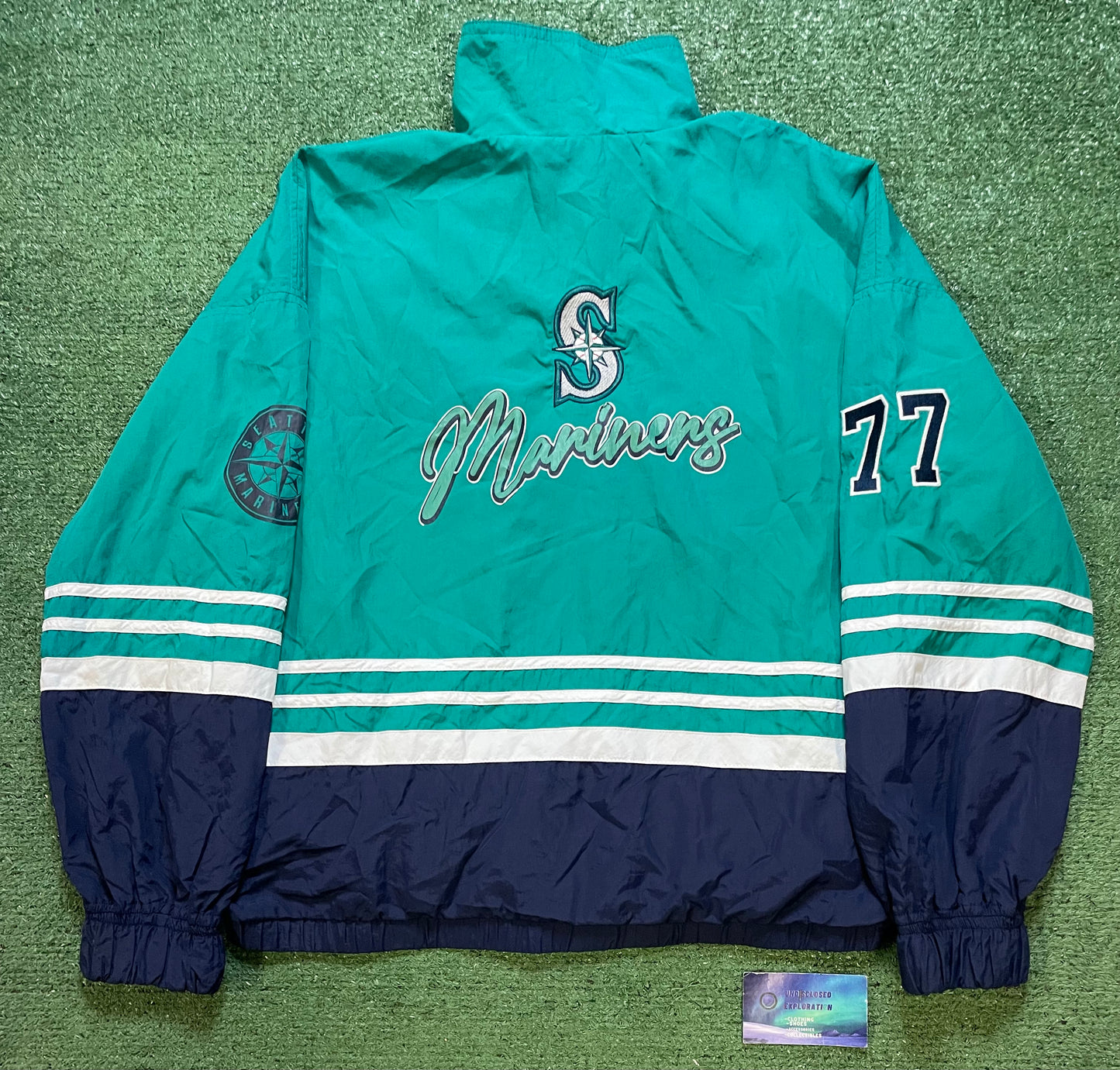 Seattle Mariners blue and teal windbreaker jacket