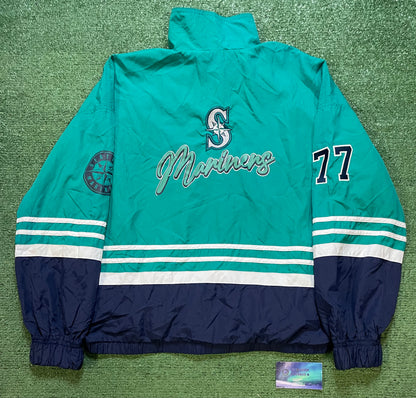 Seattle Mariners blue and teal windbreaker jacket