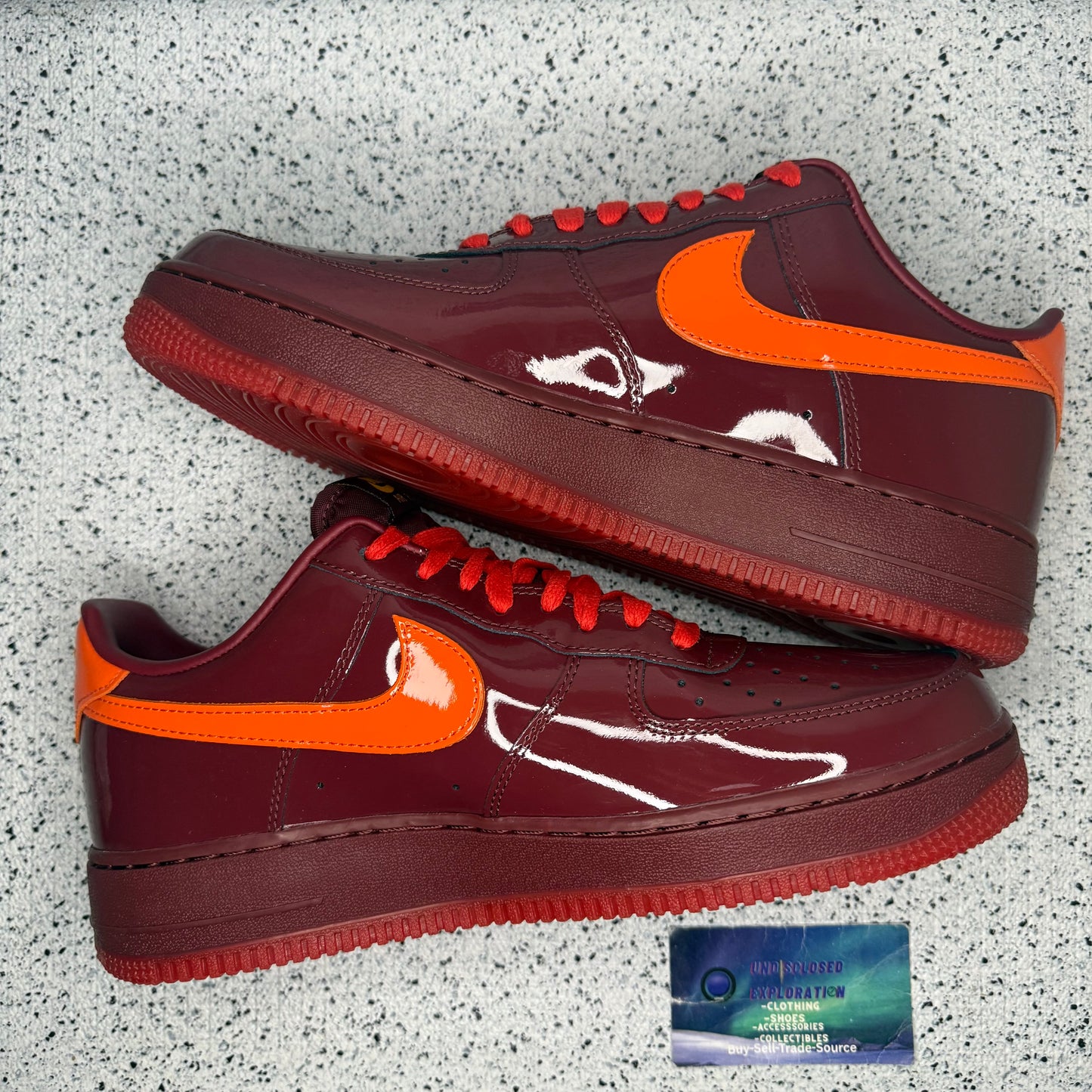 Nike Air Force 1 Patent Leather Dark Team Red