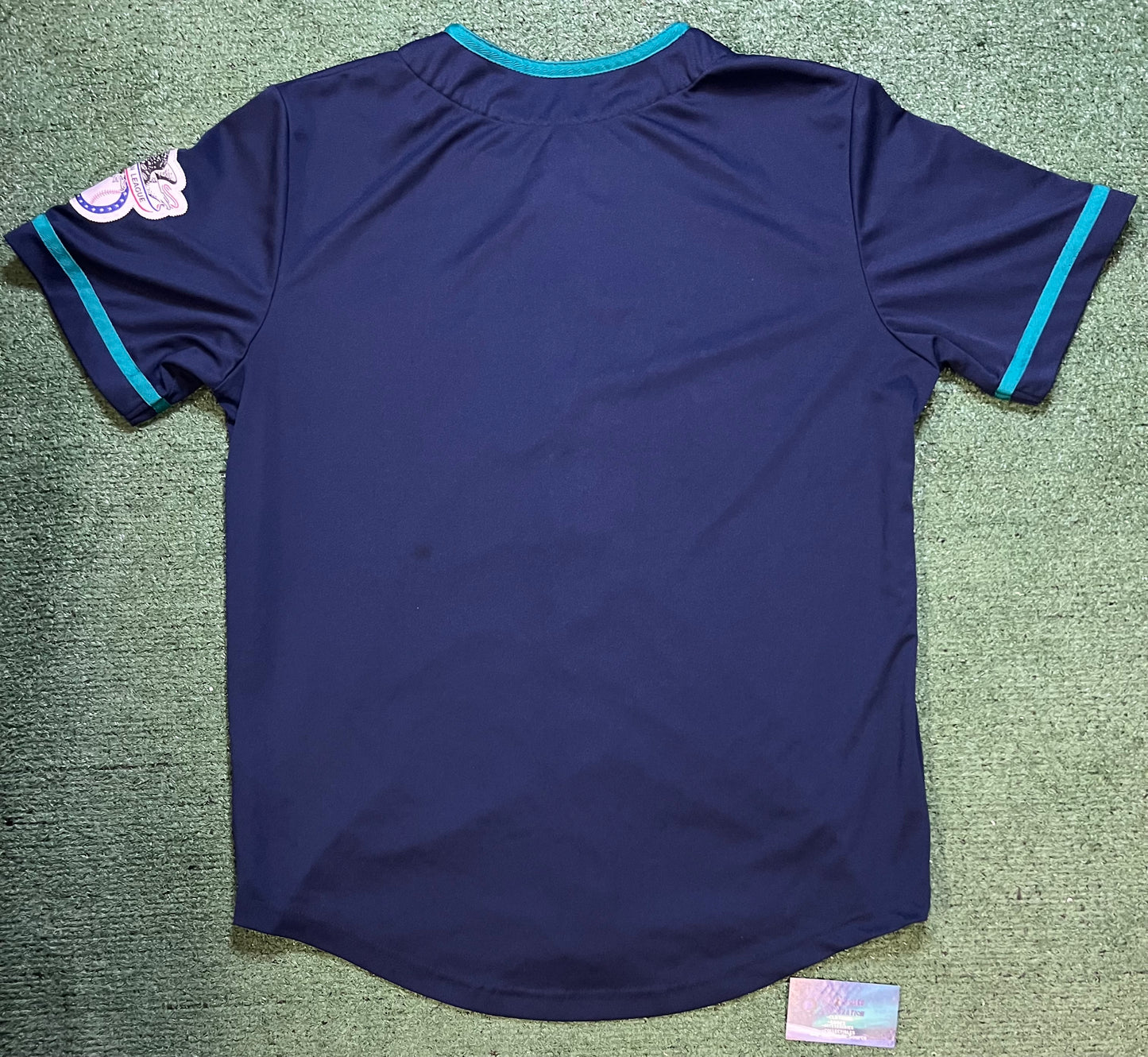 Seattle mariners American League patch blue and teal jersey