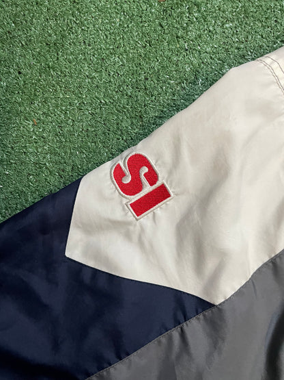 Vintage 2000s Seattle Seahawks white and blue windbreaker zip up jacket
