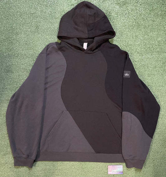 Alo make waves black and grey hoodie