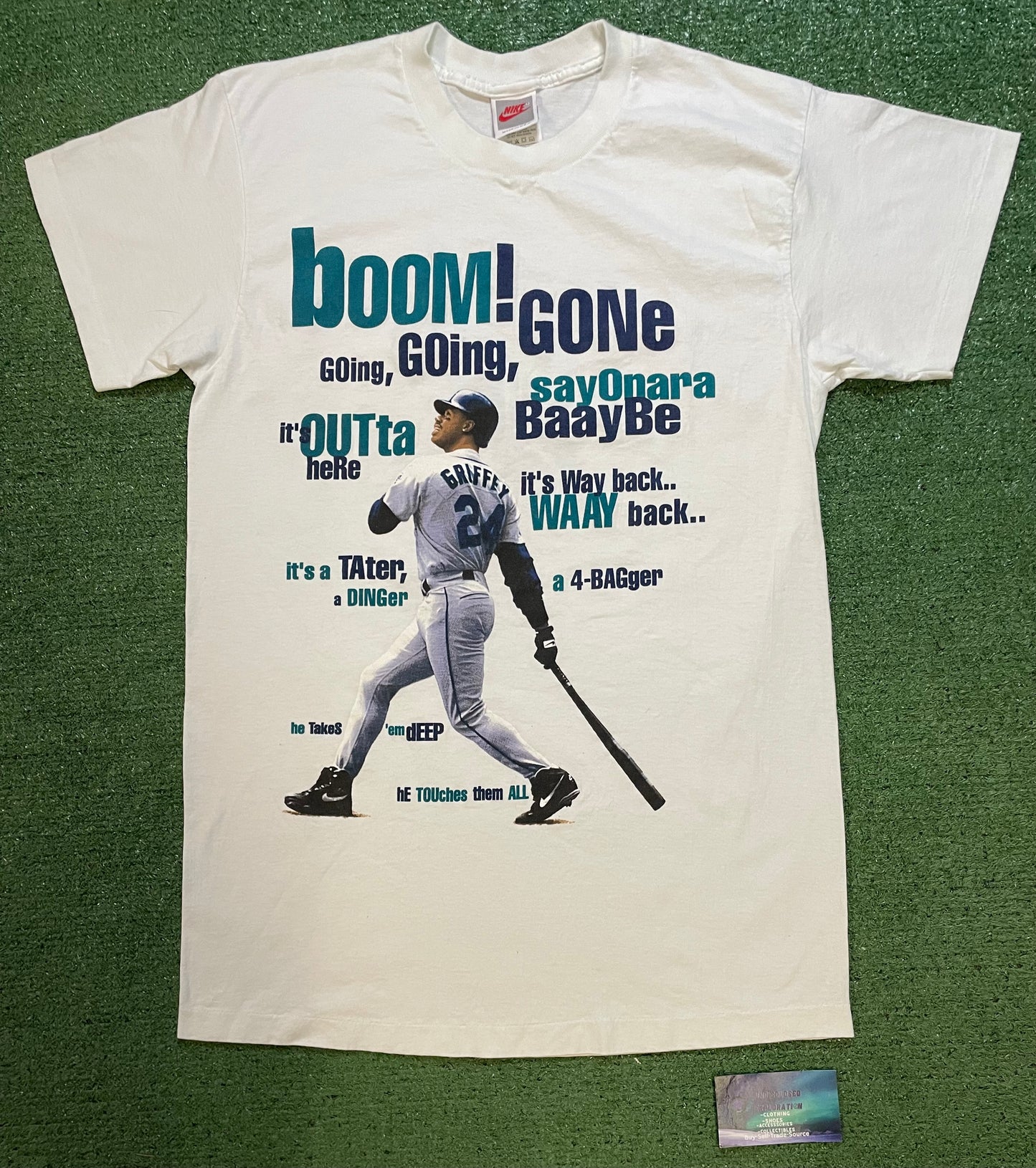 Vintage 1990s Nike Ken Griffey Seattle Mariners double sided tee