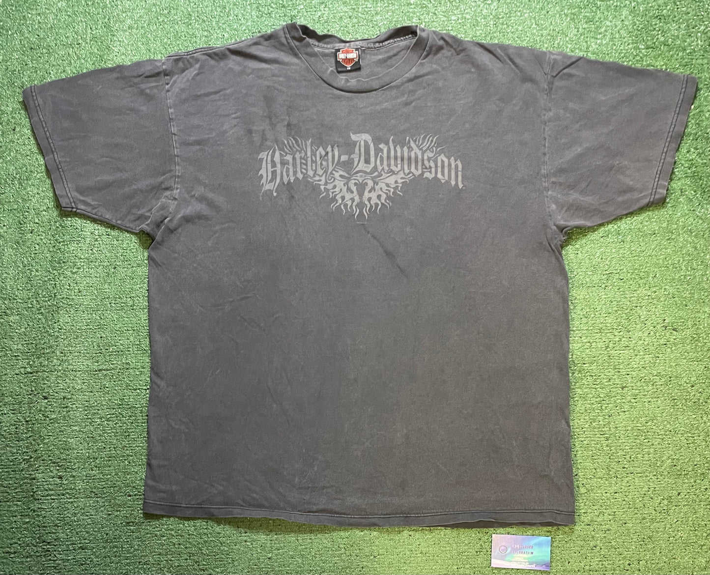 Vintage 2000s Harley Davidson grey wings tee