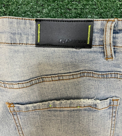 Eptm skeleton flare jeans