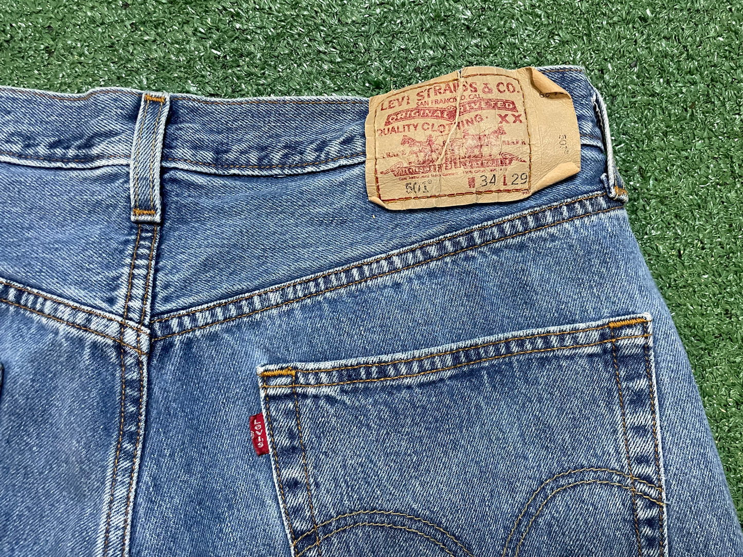 Vintage 1990s Levi 501 blue jeans