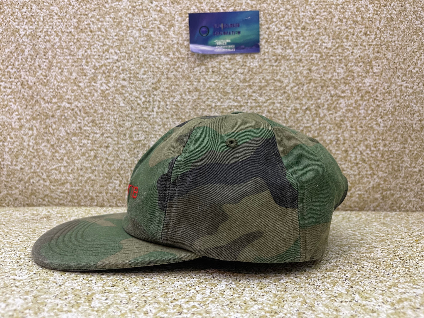 Supreme 6 Panel Woodland Camo Hat FW17