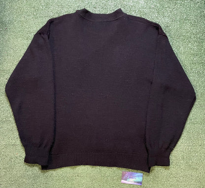 Vintage Cabin Creek wreath knit crewneck