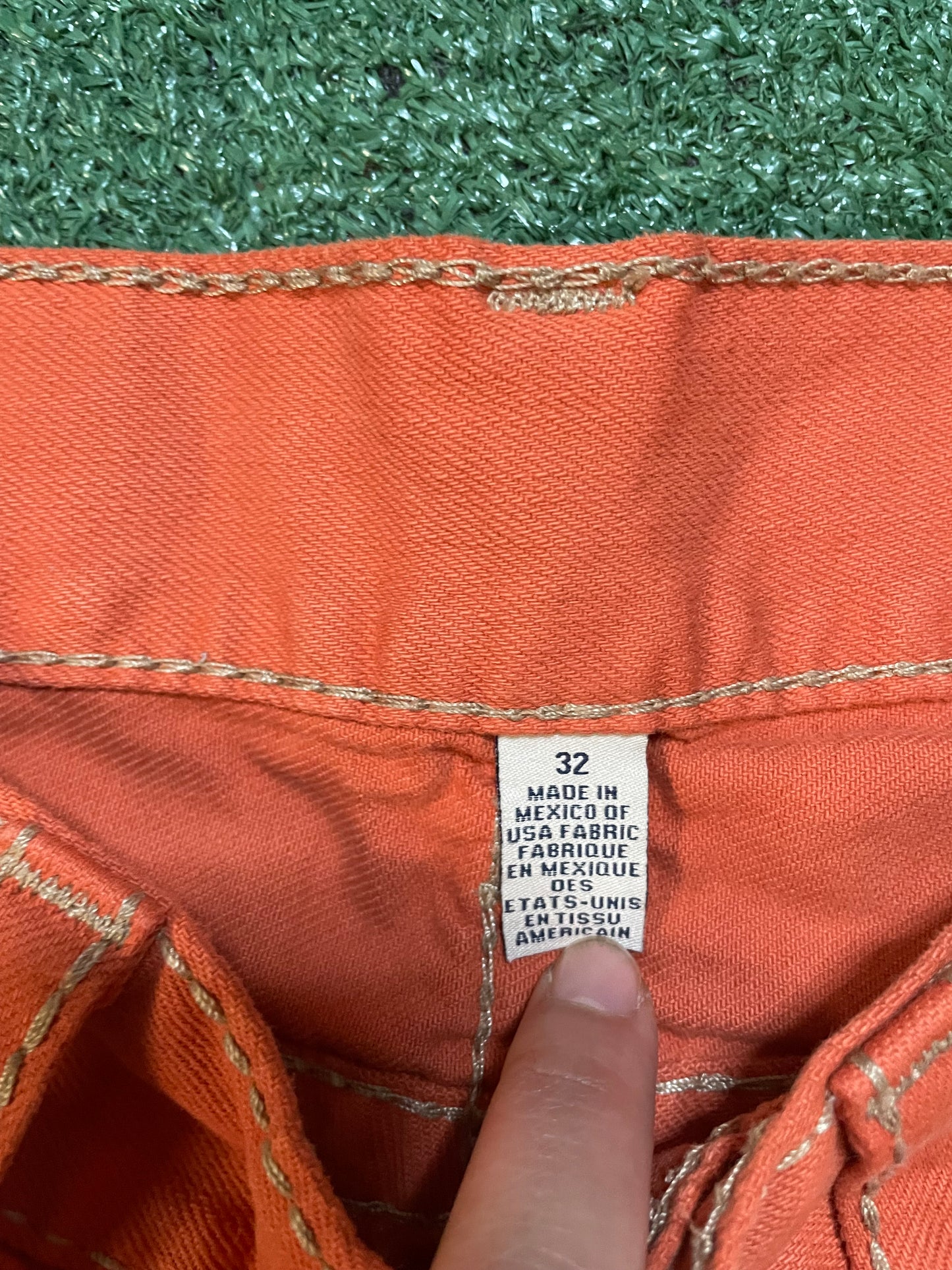 True Religion Orange straight  jeans