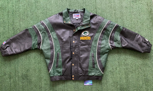 Vintage Greenbay Packers Starter Leather Jacket