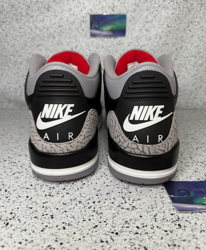 Jordan 3 Black Cement 10 Men/11.5 Women “Preowned”