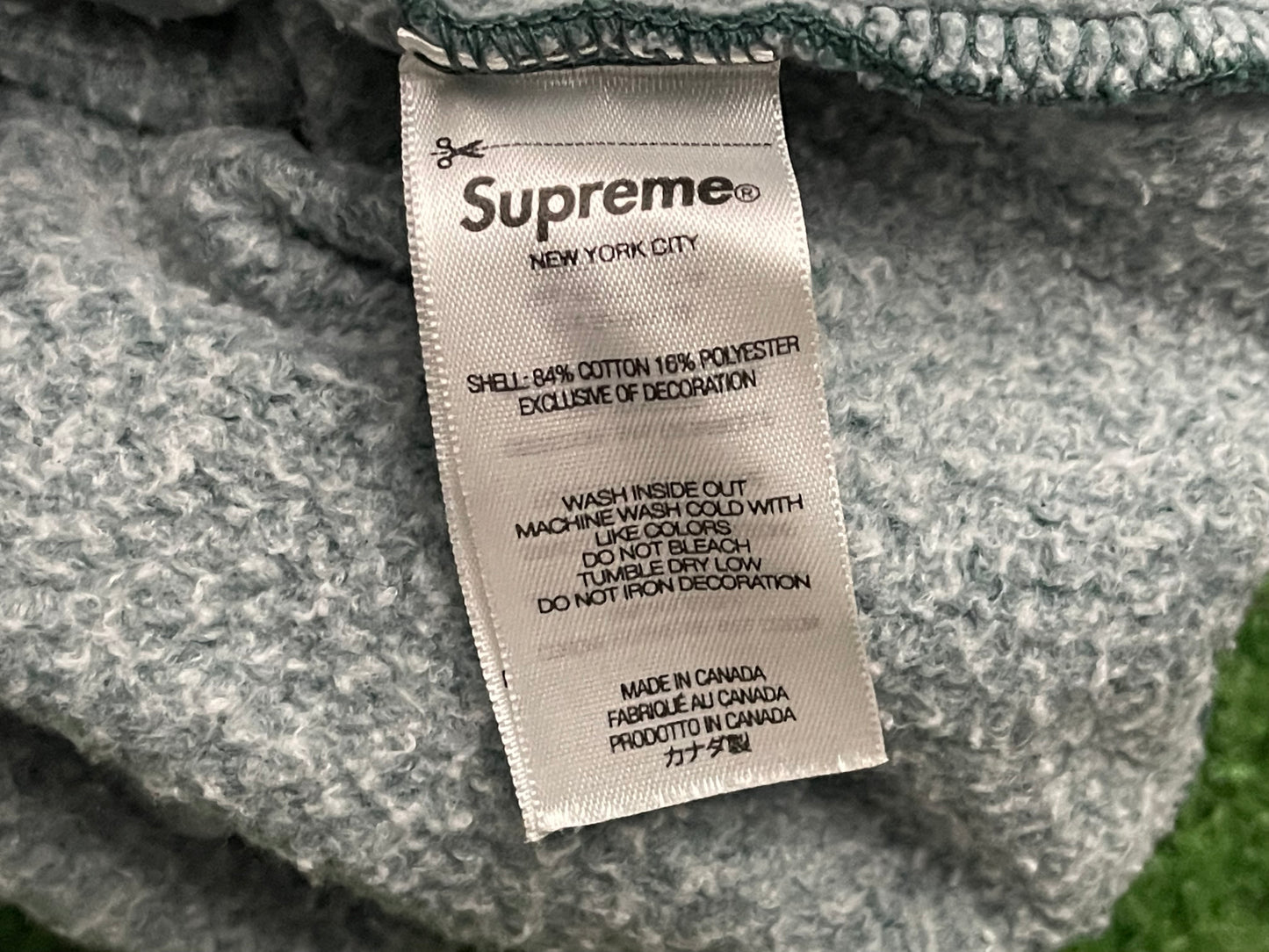 Supreme Overdyed S Logo Hoodie Teal