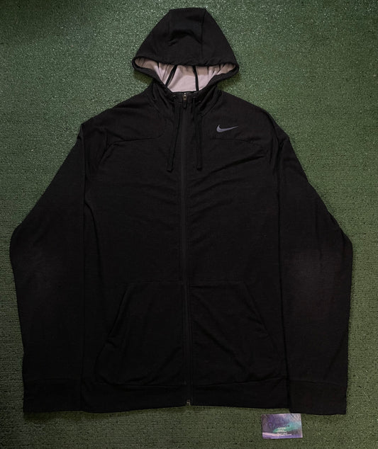 Nike black full-zip Therma-FIT hoodie