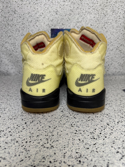 Jordan 5 Off White Sail 10.5 Men/12 Women “Preowned”