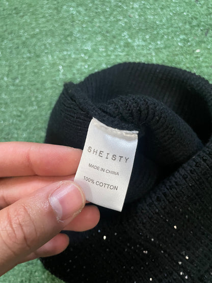 Sheisty Gem black rhinestone beanie