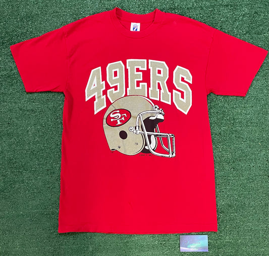 Vintage 1990s 49ers Helmet tee