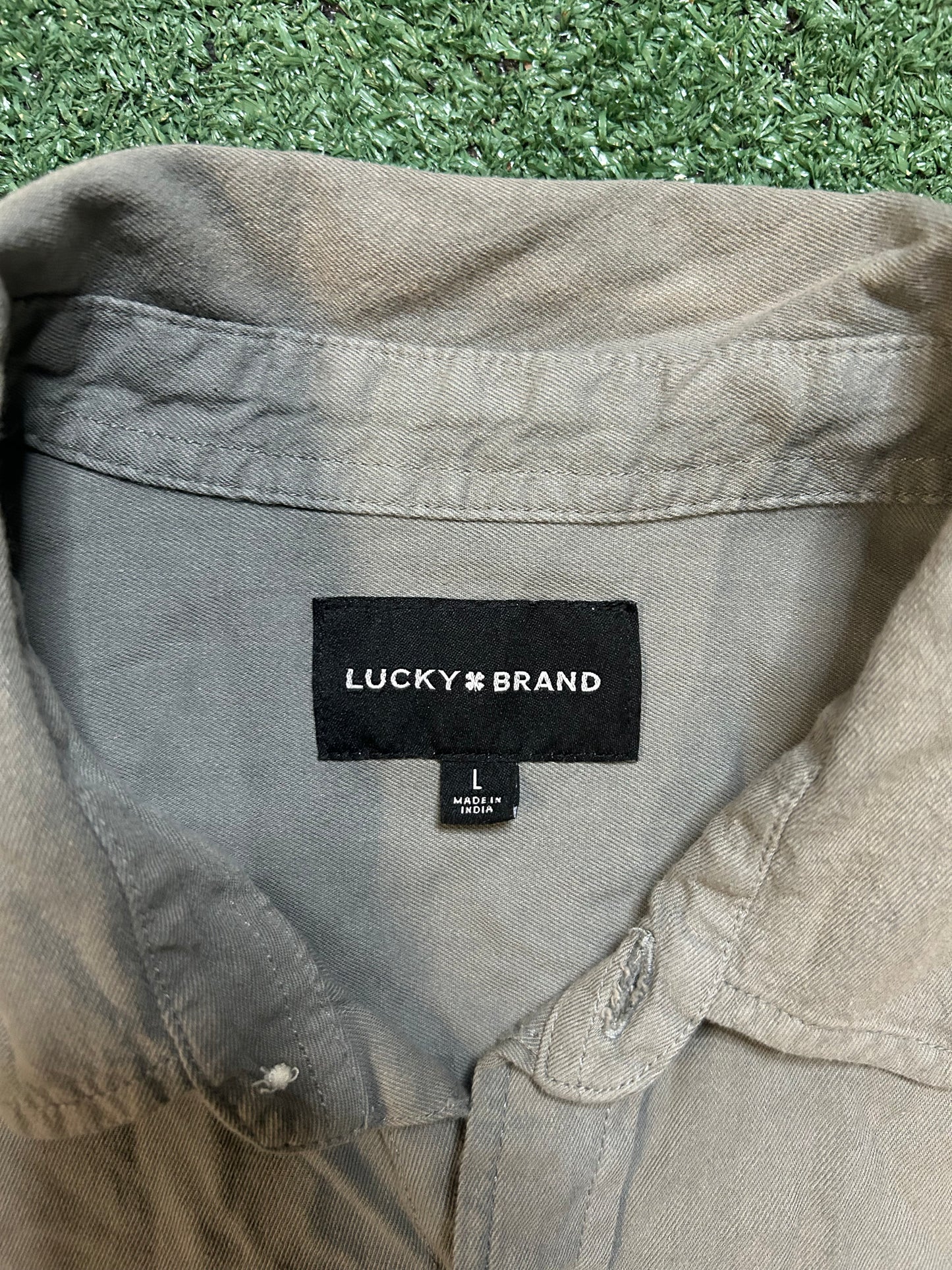 Lucky brand grey button up