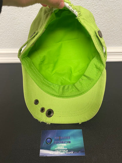 Lime green cadet studded hat